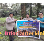 Personil Bhabinkamtibmas Polsek Tualang Inten Melaksanakan Himbauan Karhutla