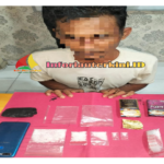 Seorang Pria di Kecamatan Dayun Diamankan Tim Opsnal Satres Narkoba Polres Siak Diduga Pelaku Penyalahgunaan Narkotika.