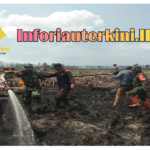 Tidak mengenal lelah Kapolsek pinggir terus lakukan Upaya penanggulangan karhutla 