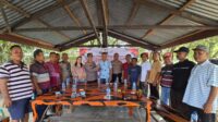 KAPOLSEK PINGGIR SALAM KOMPAK DENGAN F. SPTI BASE CAMP BALAI RAJA UNTUK SUKSESKAN PILKADA TAHUN 2024 DENGAN AMAN DAN DAMAI