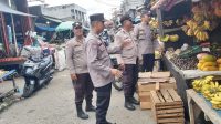 Kepung Pasar Sartika Duri Babhinkamtibmas Polsek Mandau Sampailan Pesan Pemilu Damai 