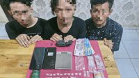 Tim Opsnal Satres Narkoba Polres Siak Amankan Tiga Orang Pria Diduga Pelaku Penyalahgunaan Narkotika.