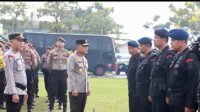 Polda Riau Melaksanakan Apel Pengecekan Personil PAM TPS ,Siap sukseskan Pilkada Riau 2024
