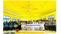 Sat Lantas Polres Siak bersama Jasa Raharja Siak Sosialisasikan Penting Nya Keselamatan Berlalulintas Serta Ajak Pelajar Sebagai Pemilih Pemula Ciptakan Pilkada di Kabupaten Siak Aman, Sejuk dan Damai