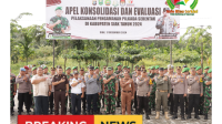 Polres Siak dan Kodim 0322 Siak Gelar Apel Konsolidasi dan Evaluasi Pelaksanaan Pengamanan Pilkada Serentak 2024 di Kabupaten Siak