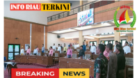 Pasi Ops Kodim 0322/Siak Hadiri Rapat Paripurna DPRD Kabupaten Siak Bahas Laporan Pansus dan Reses I