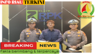 Sat Lantas Polres Siak Sosialisasi Himbauan Kamseltibcar Lantas Ops Lilin Lancang Kuning 2024