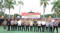 Wakapolda Riau Pimpin Apel Pergeseran Pasukan Pengamanan PSU Pilkada Siak 2025 di Mapolres Siak