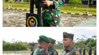 Dandim 0322/Siak Pimpin Upacara Bulanan dan Korp Raport Kenaikan Pangkat Periode 01 April 2025