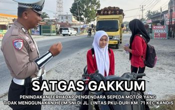 Satgas Gakkum Polres Siak Tertibkan Pelanggar Lalu Lintas Secara Tegas dan Humanis di Kandis dalam Rangka Ops Patuh LK 2025