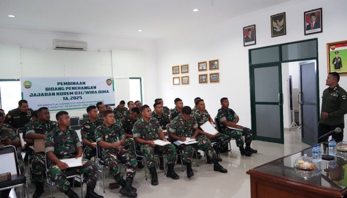 Hadapi Tantangan Informasi Era Digital, Kodim 0322/Siak Ikuti BINPEN dari Penrem 031/WB