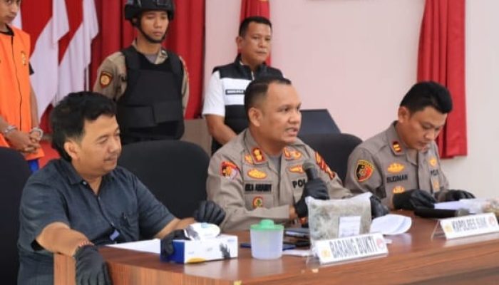 Polres Siak Ungkap Kasus Peredaran Ganja Kering seberat 2,2 Kg di Sungai Apit