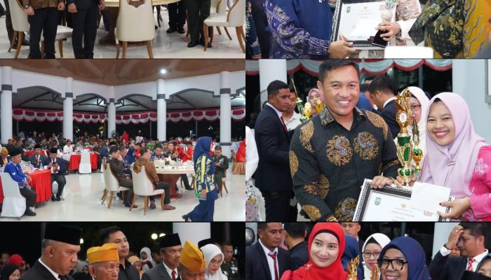 DANDIM 0322/SIAK HADIRI RESEPSI KENEGARAAN HUT RI KE-80 DI KABUPATEN SIAK