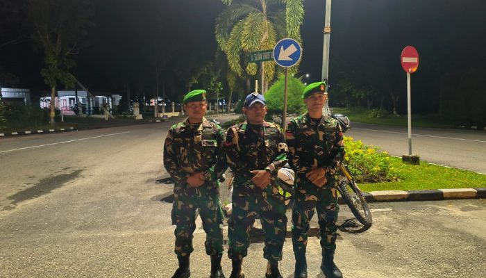 Kodim 0322/Siak Bersama Komponen Pendukung Gelar Patroli Posko Mitigasi Penguatan Binter