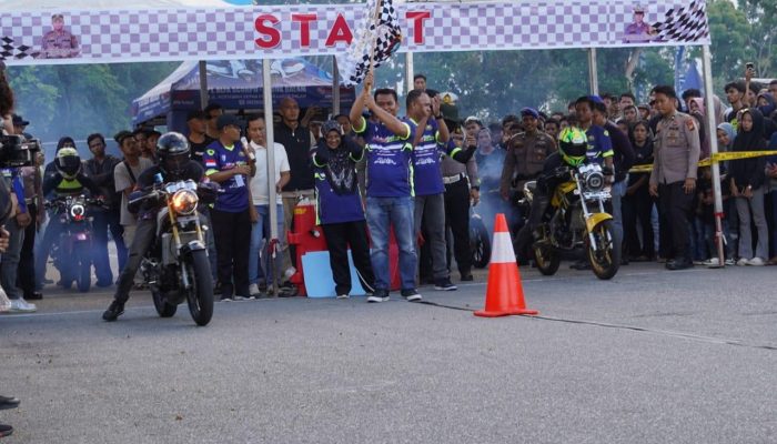 Pasi Ops Kodim 0322/Siak Hadiri Open Ceremony Drag Bike HUT Lalu Lintas Bhayangkara ke-70
