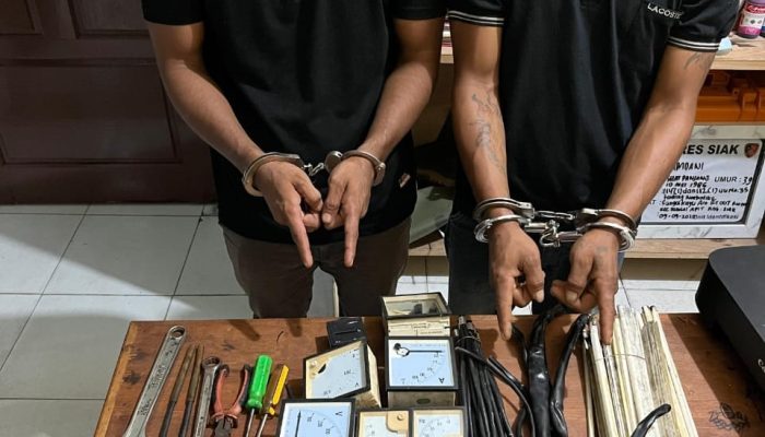 Polsek Sungai Apit Ungkap Kasus Pencurian Mesin Pompa PDAM Senilai Rp150 Juta