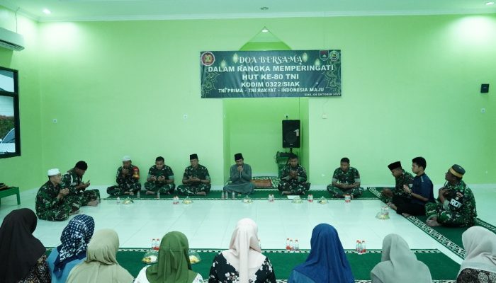 Kodim 0322/Siak Gelar Doa Bersama dalam Rangka HUT TNI ke-80 Tahun 2025