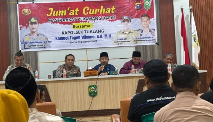Hari Pertama Menjabat, Kapolsek Tualang Langsung Turun ke Warga Lewat Jumat Curhat