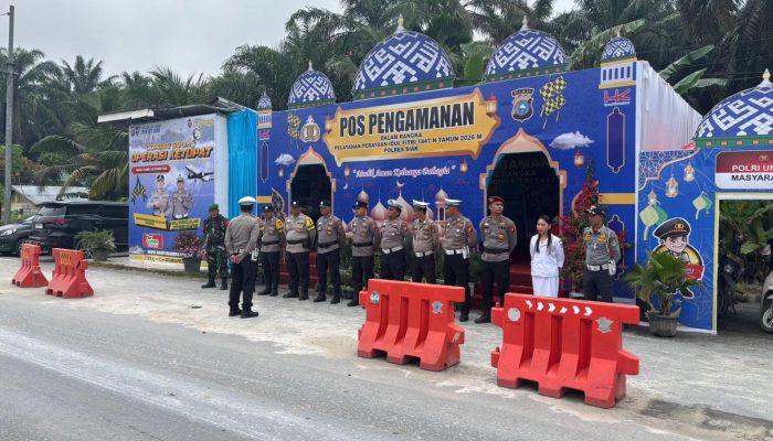 Ops Ketupat Lancang Kuning 2026, Polisi Pastikan Lalu Lintas di Exit Tol Kandis Utara Aman