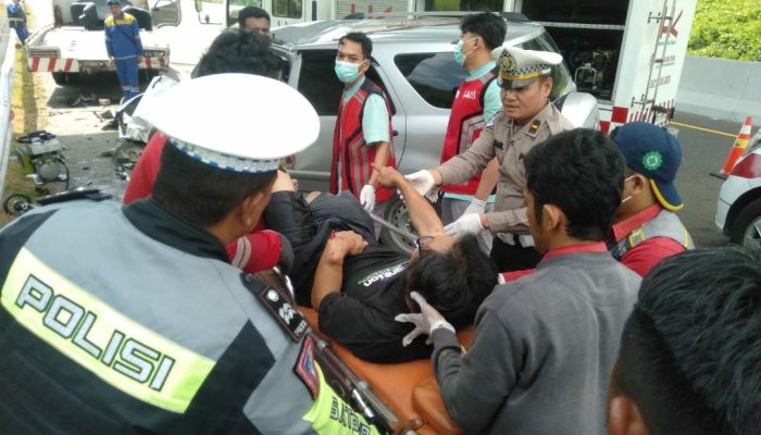 PJR Riau Gerak Cepat Tangani Laka Lantas Ganda di Tol Permai, Satu Korban Meninggal Dunia