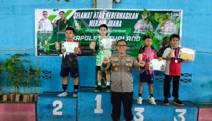 Green Policing Warnai Penutupan Turnamen Bulutangkis HUT Bhayangkara ke-80 di Tualang