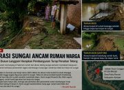Abrasi Sungai Mengancam Rumah Warga di Dusun Langgam, Pemilik Berharap Segera Dibangun Turap Penahan Tebing