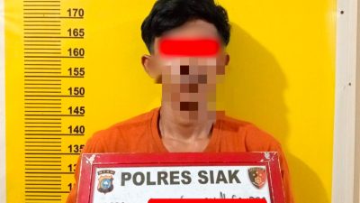 Polsek Tualang Amankan satu orang terduga Kurir Sabu di areal PT. SIR