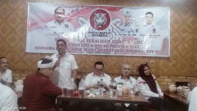 KONSOLIDASI KADER PARTAI RAKYAT INDONESIA RIAU: WASEKJEND DPP PRI SIAPKAN PROGRAM MAKAN GRATIS DAN WISATA KAMPUNG RAKYAT
