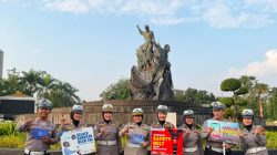 Polantas Karib Hadir, Edukasi Keselamatan Berlalu Lintas Warnai Car Free Day Pekanbaru