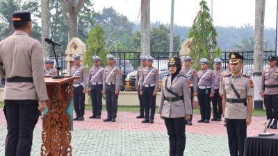 Dipimpin Langsung Kapolres AKBP Sepuh, Polres Siak Gelar Upacara Serah Terima Jabatan Wakapolres