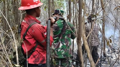 Kodim 0322/Siak : Upaya Pemadaman Karhutla di Tasik Betung Terus Dilakukan